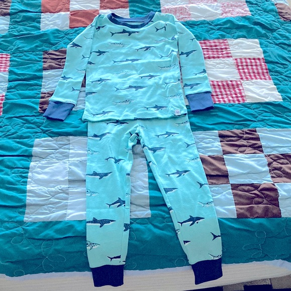 The Honest Company Other - NWOT Honest baby 2 pc matching shark pj set
